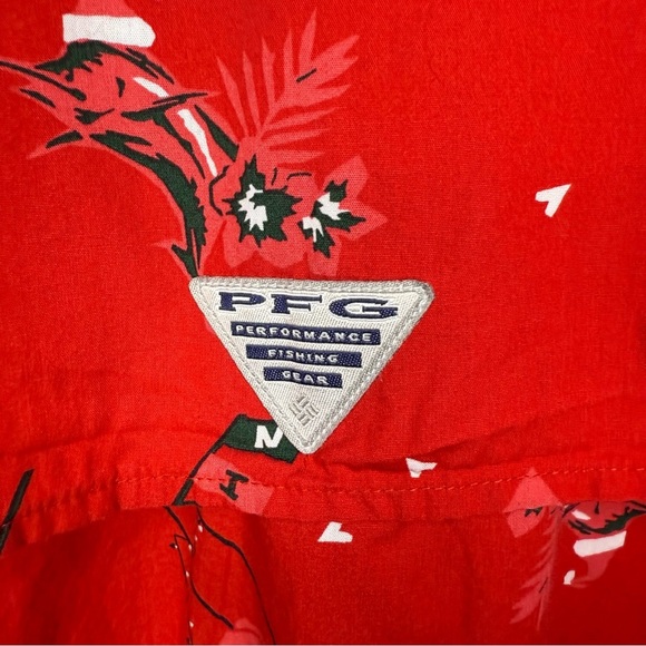 Columbia Red Spark Reel Joy Trollers Best Short Sleeve PFG Shirt Size Large GUC - Picture 6 of 7